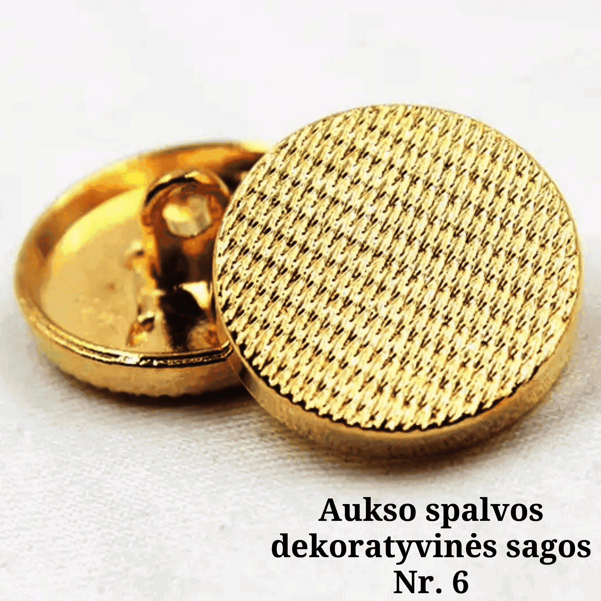 VISOS LOVOS - Aukso spalvos dekoratyvinės sagos Nr. 6